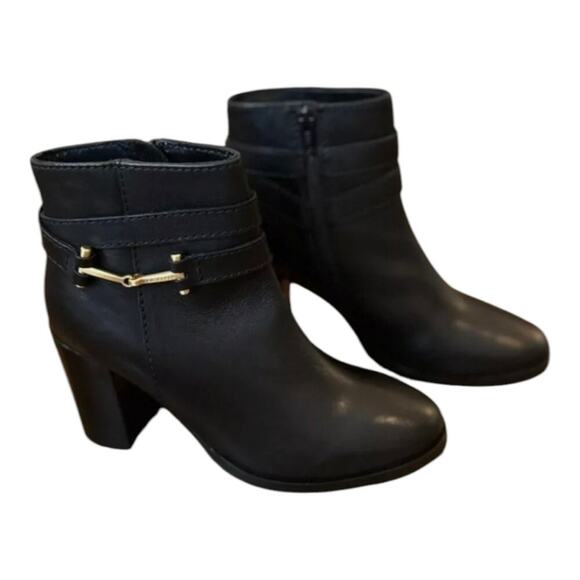Ted Baker Women's‎ Black Leather Gold Trim Anisea Ankle Boots Size 40 US New - Picture 6 of 16